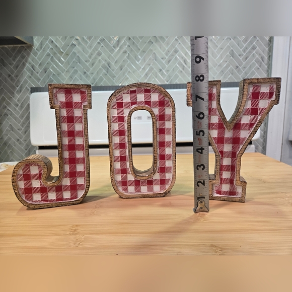 Plaid‎ JOY Holiday Decoration - Picture 2 of 8